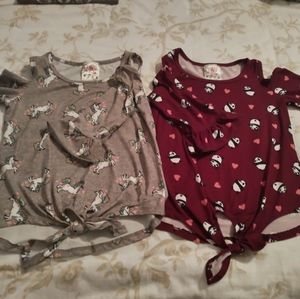2 adorable girls tops, 7 yrs old, nwot, from Nordstrom